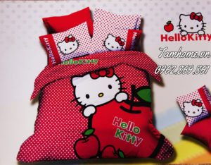 Bộ chăn ga gối trẻ em Hello Kitty