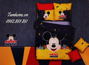 Bộ chăn ga gối trẻ em Chuột Mickey tinh nghịch